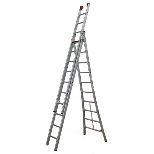 Alu-ladder 3 x 19 sporten, van 5 m tot 13 m +...