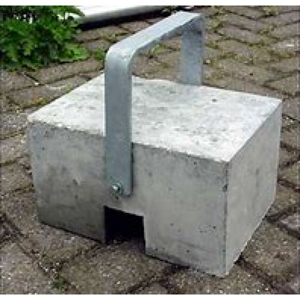 Alu-dakrandbeveiliging (betonblok 22,5 kg)